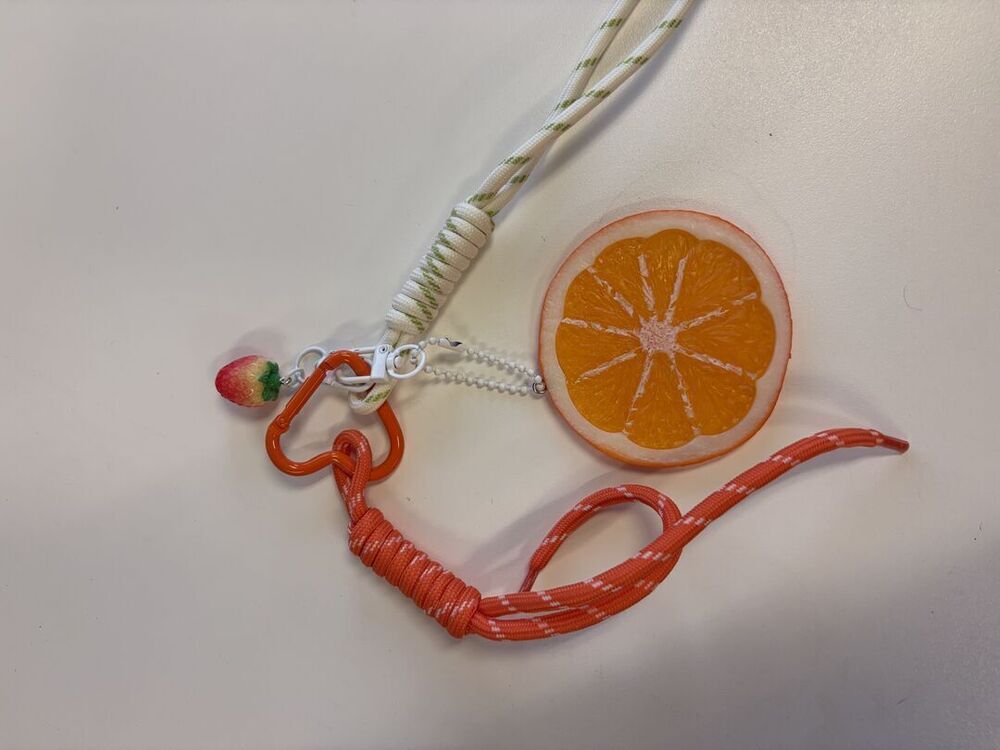 Orange Slice Cord Phone Bag Charm
